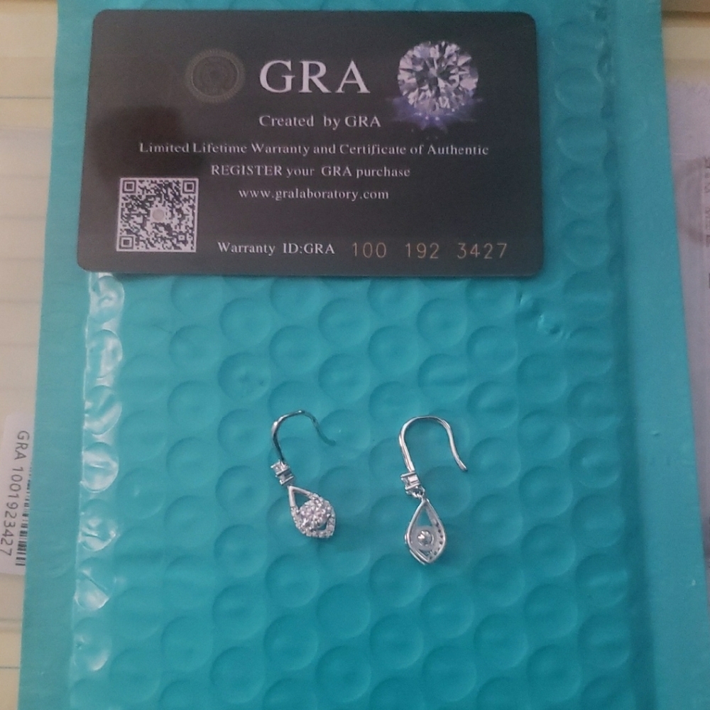 GRA Silver Drop Earrings